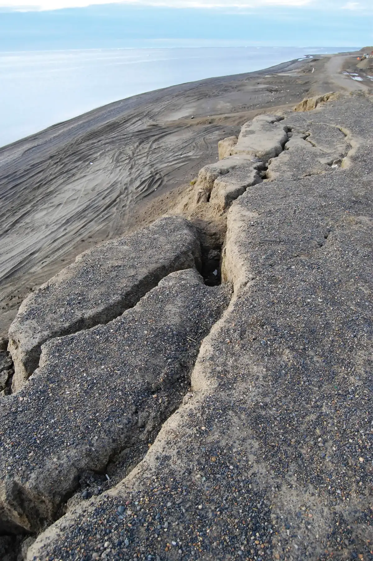 Utqiaġvik bluffs continued to peel away in 2008.