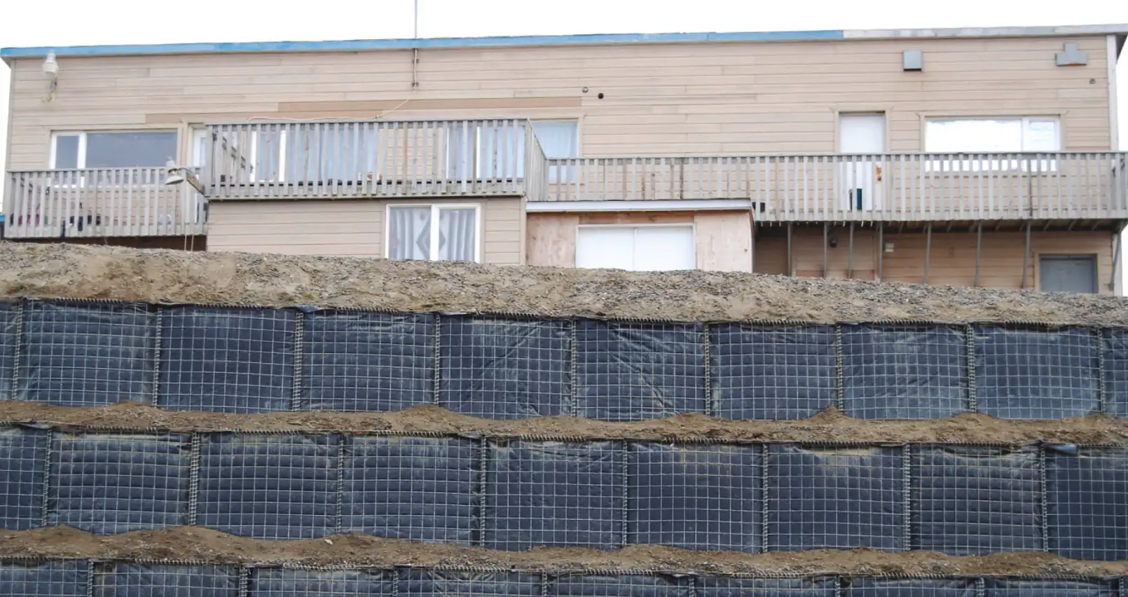 A house along the coast of the Chukchi Sea was protected from erosion in 2008.