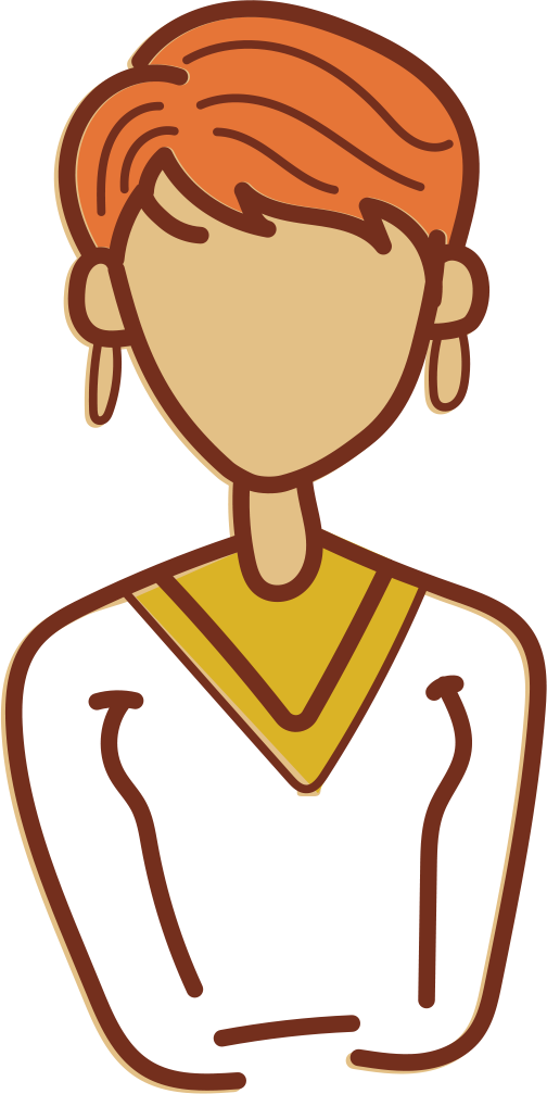Minimalist illustration of woman