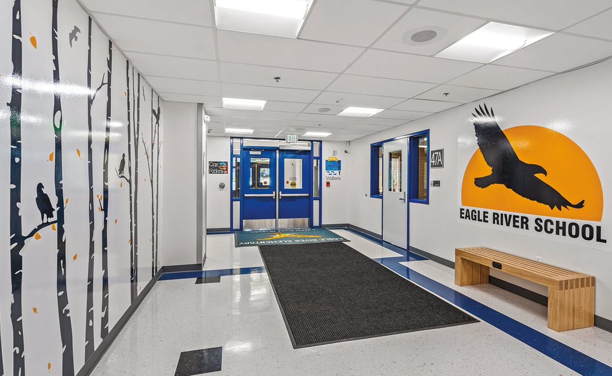 hallway inside Eagle Ridge Elementary School