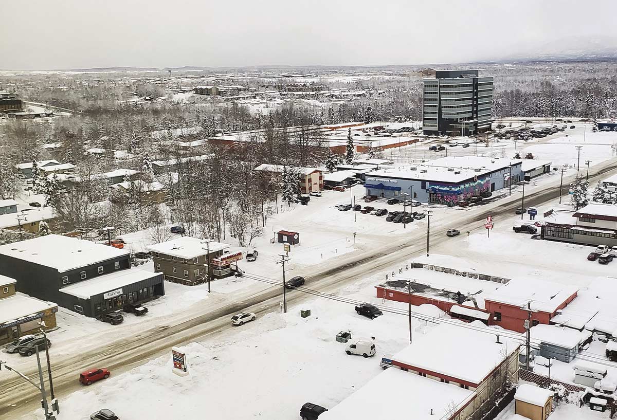 aerial view of Fireweed Lane