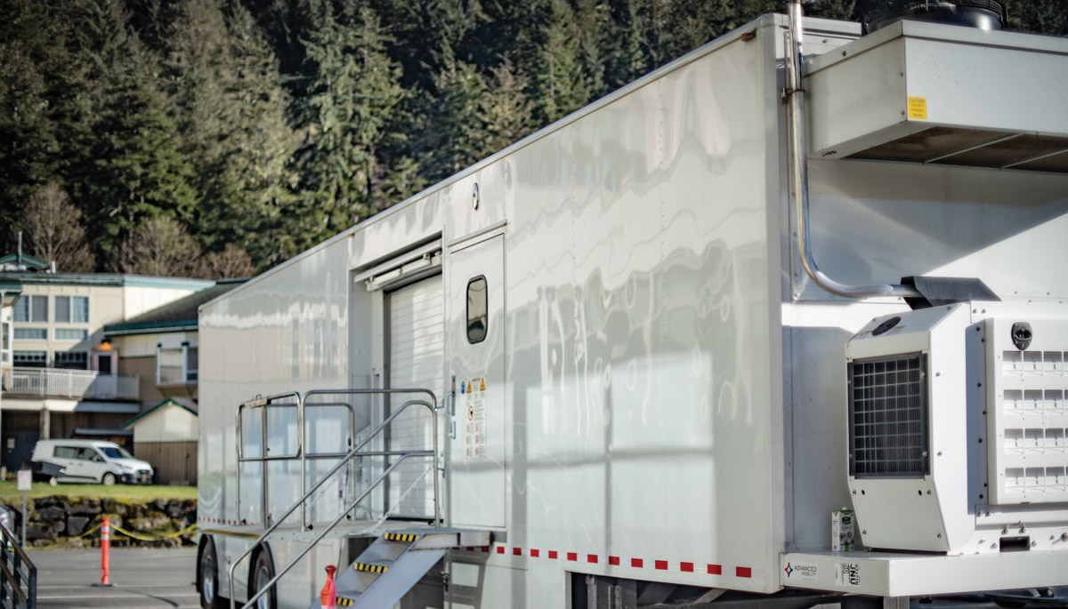 Pictured is the portable imaging suite used during construction of the imaging diagnostics project at Bartlett Regional Hospital.