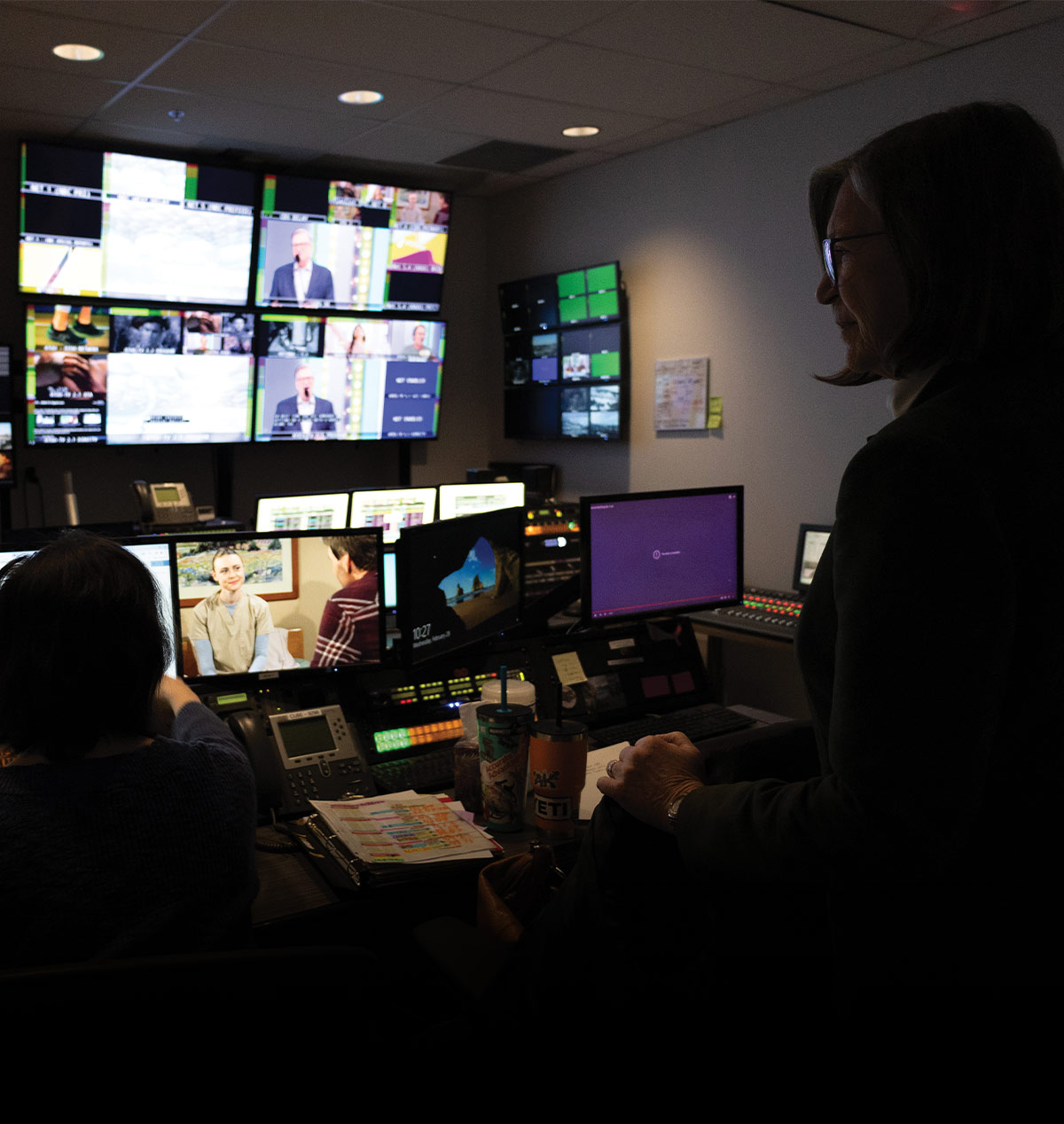 Nancy Johnson at the KTUU broadcast station