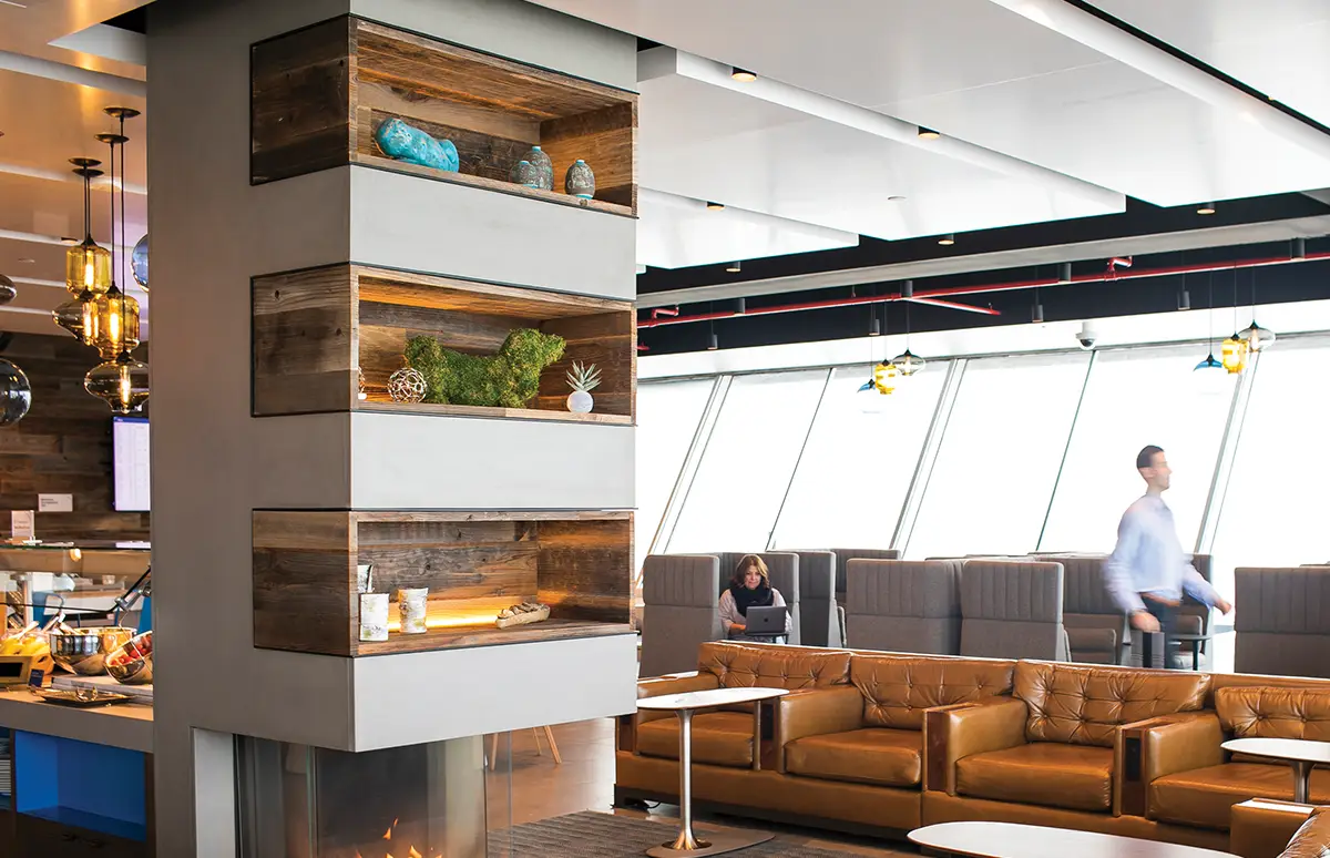 traveler lounge at JFK airport