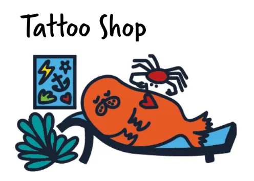 Tattoo Shop Illustration