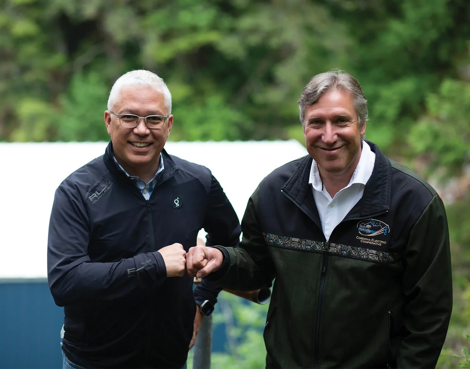 two men shaking hands