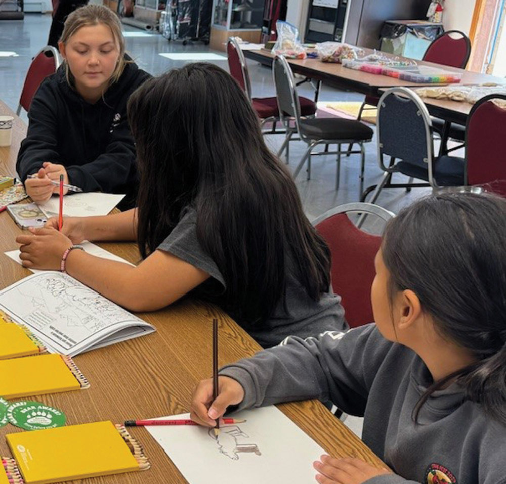 students working together at table 