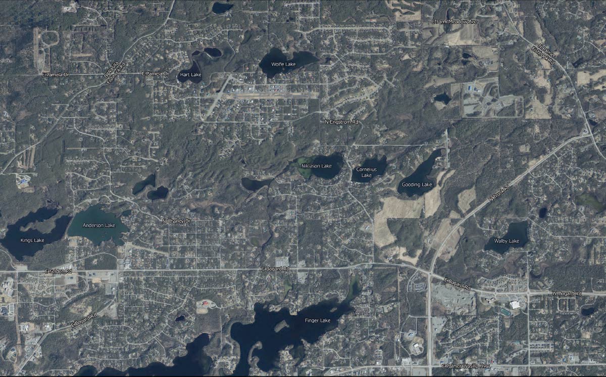 map from 2024 showing acres of forest after residential development