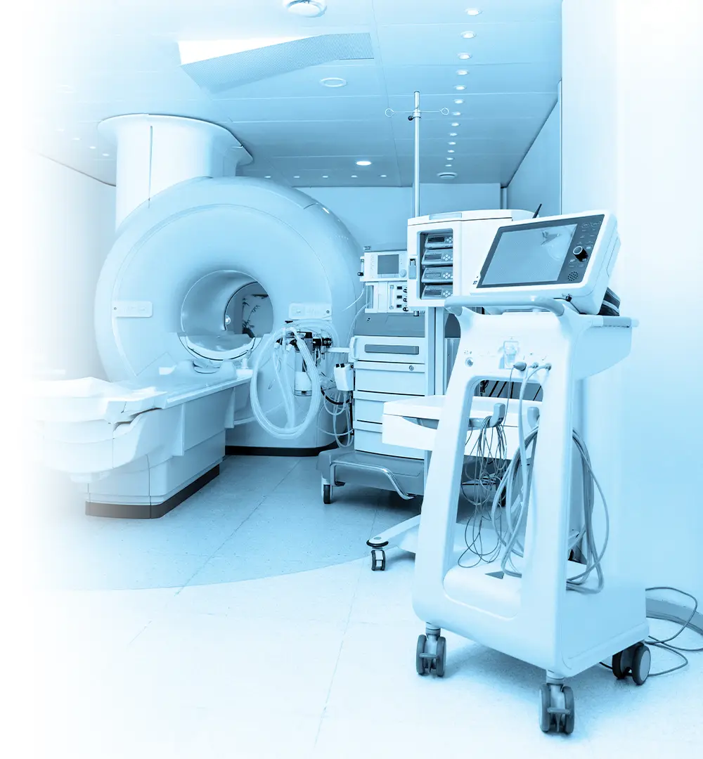 medical equipment in a white room