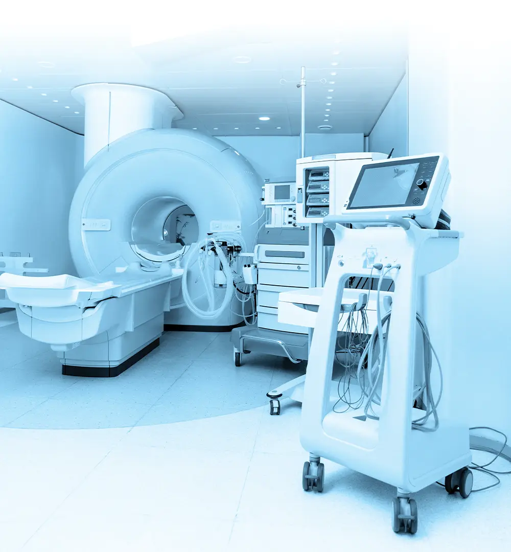 medical equipment in a white room