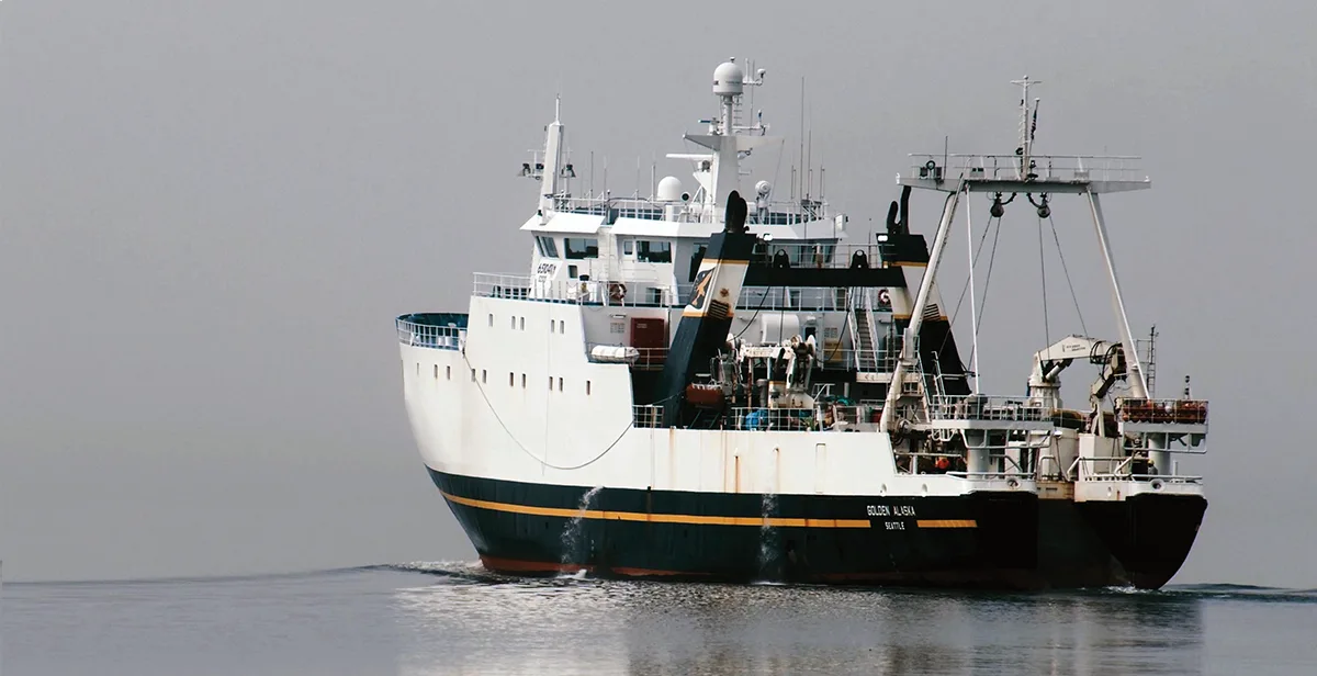 Golden Alaska vessel sailing
