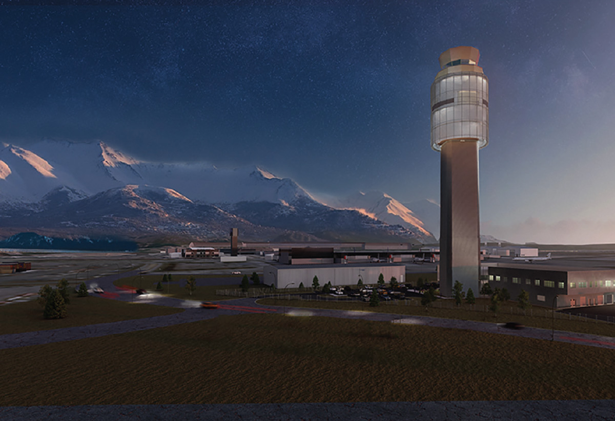 rendering of new ANC air traffic control tower