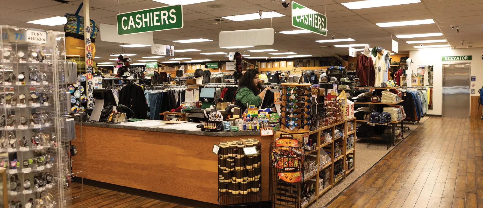 interior view of Tongass Trading Company retail store