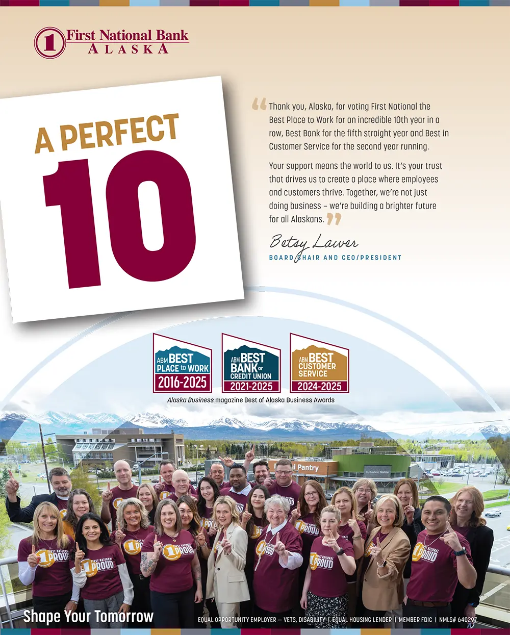 First National Bank Alaska Advertisement