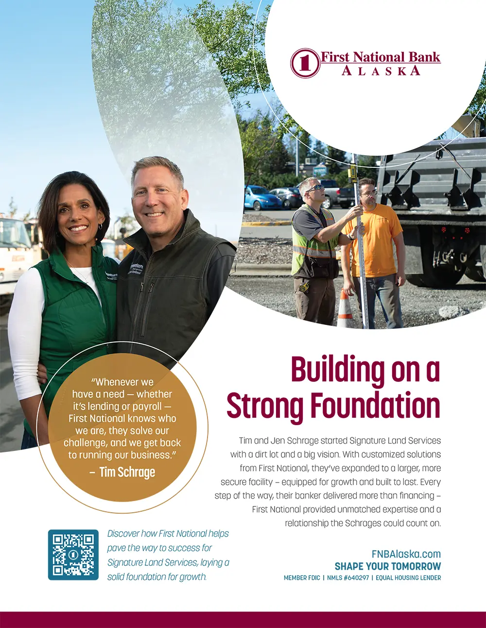 First National Bank Alaska Advertisement