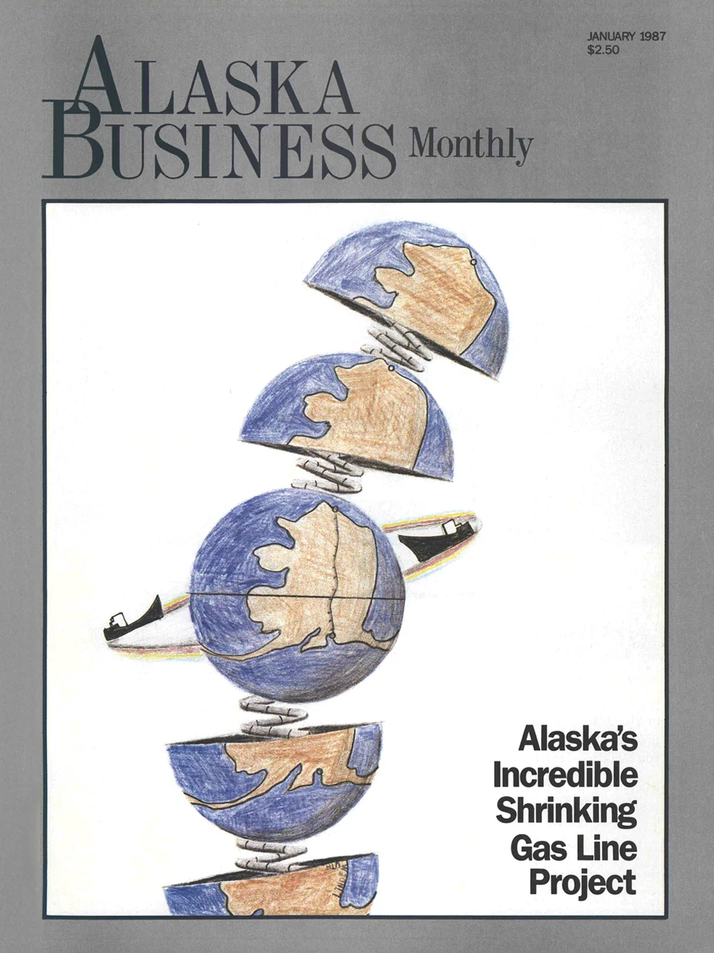 cover of the January 1987 issue of Alaska Business Monthly