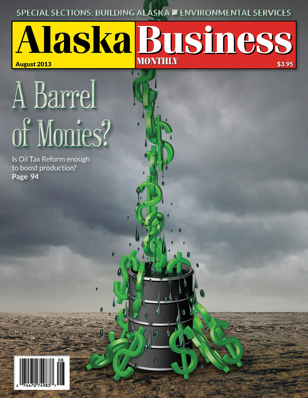 cover of the August 2013 issue of Alaska Business Monthly