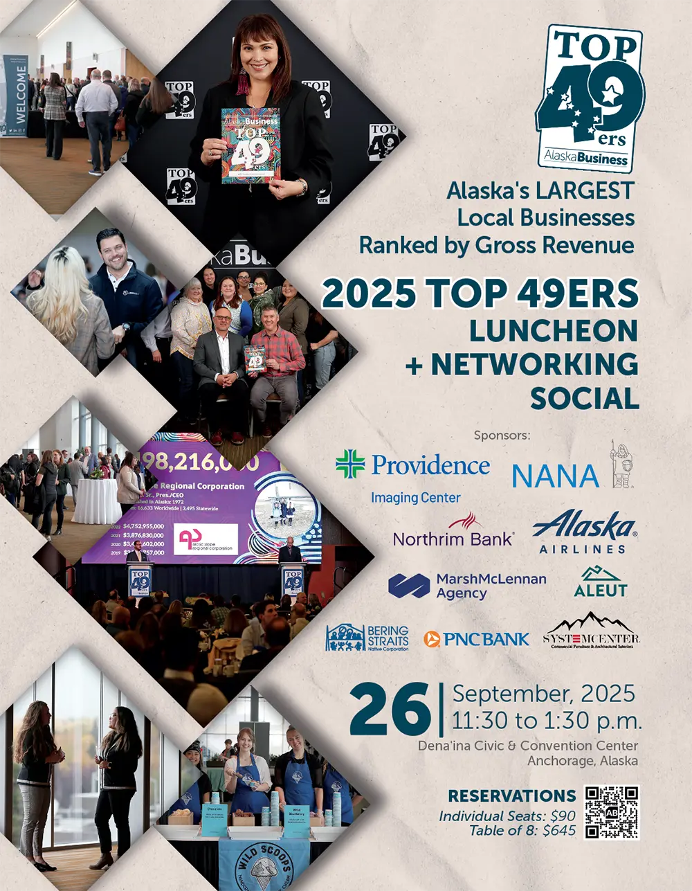 Alaska Business 2025 Top 49ers Luncheon + Networking Social Advertisement