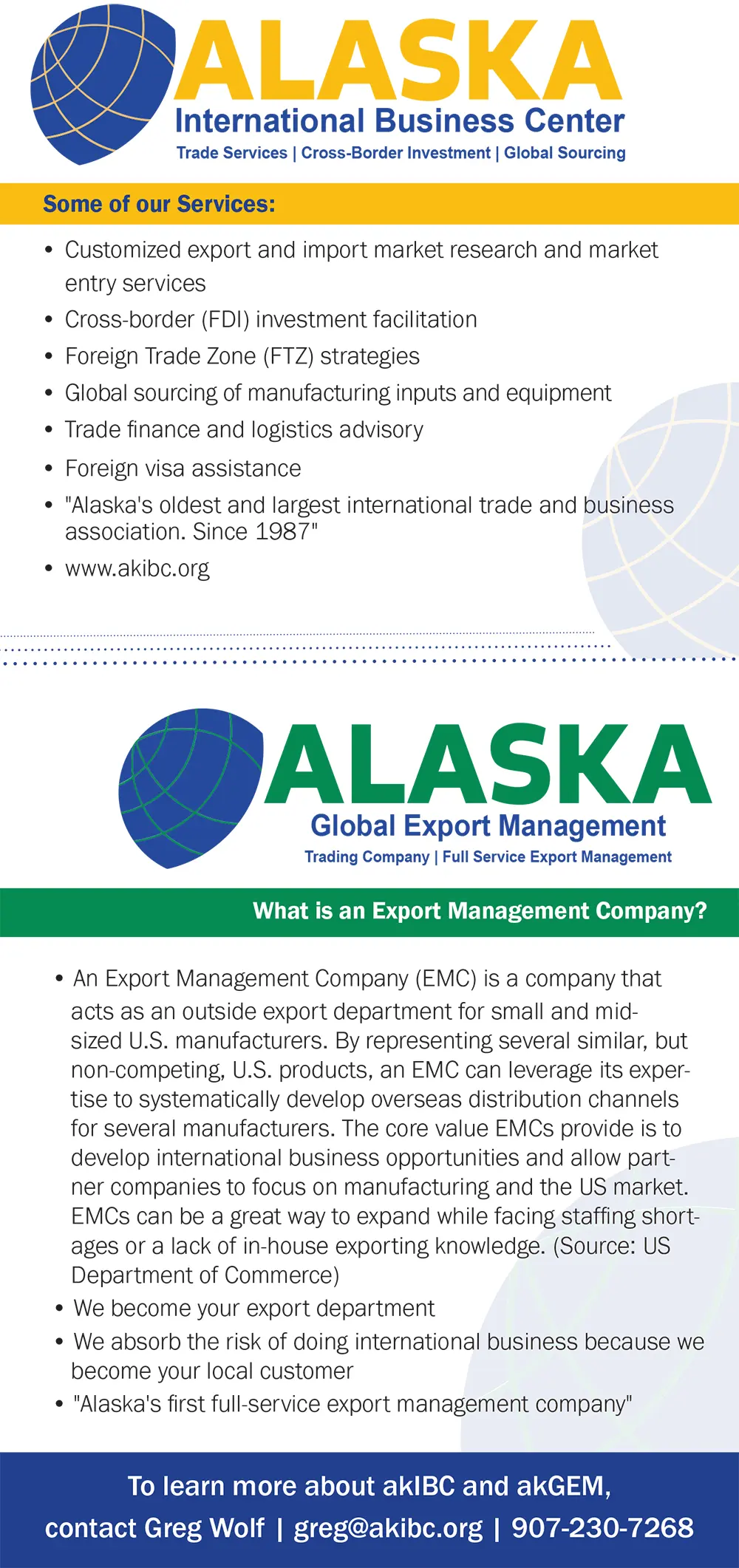 Alaska International Business Center Advertisement