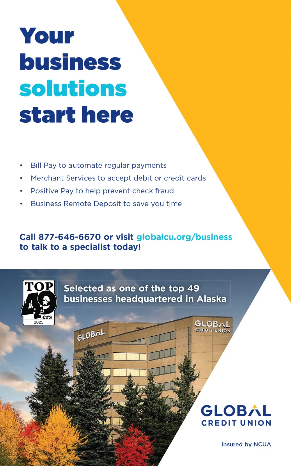 Global Credit Union Advertisement