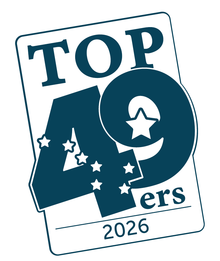 Logo for Alaska Business Top 49ers 2026, featuring the number 49 with star graphics and the word “TOP” above.