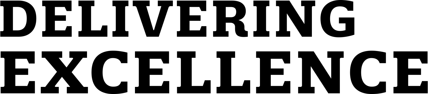 Delivering Excellence typography