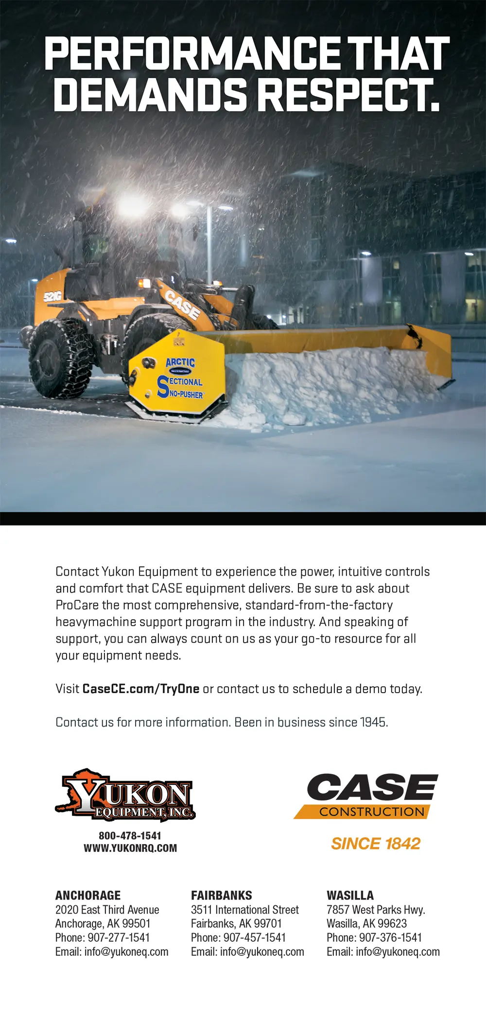 Yukon Equipment Inc. Advertisement