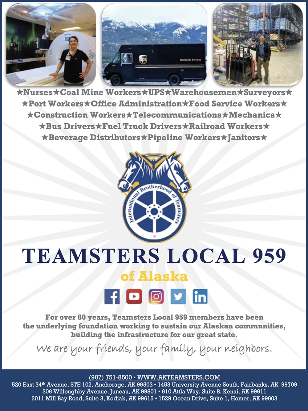 Teamsters Local 959 Advertisement