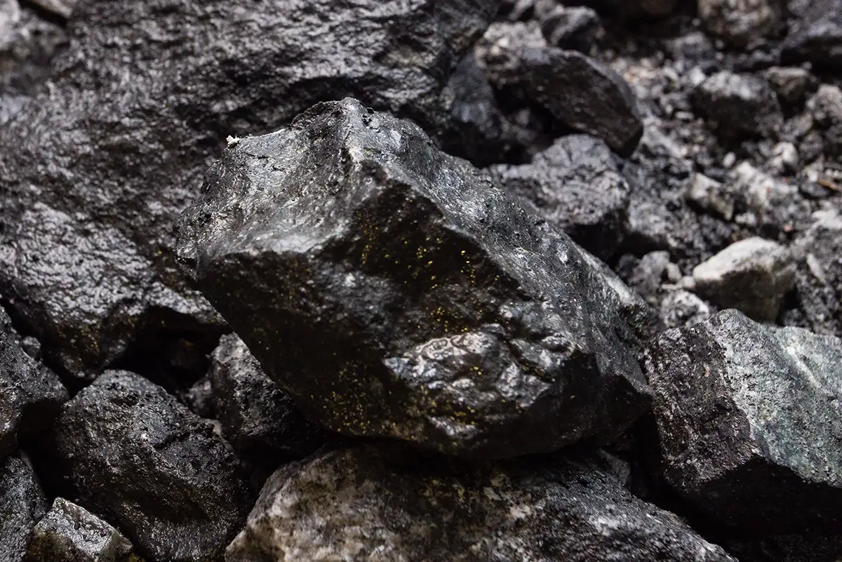 Close up of a pile of rocks