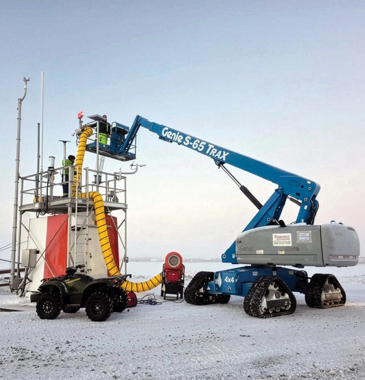 STG crews were prepared to install helical piles for a new water tank in Kwigillingok when they were diverted to make emergency repairs.