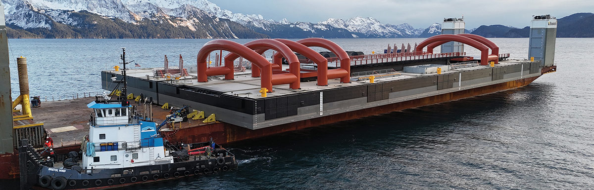 The double-berth floating dock and dock components awaiting installation.