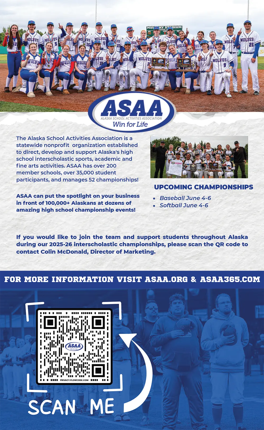 Alaska School Activities Association Advertisement