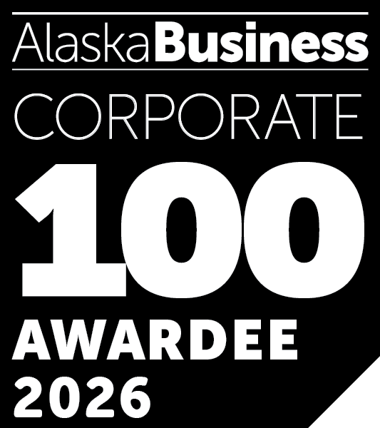 Alaska Business Corporate 100 Awardee 2026 badge