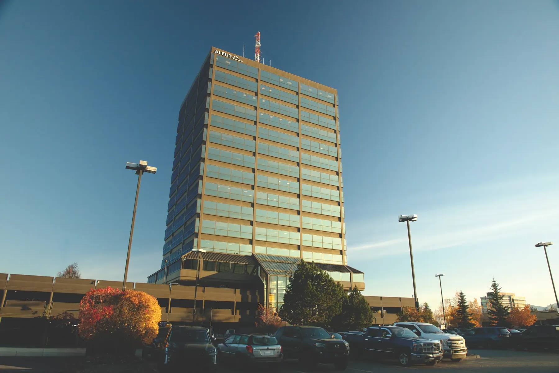 In 2025, The Aleut Corporation relocated its headquarters to Denali Towers in Anchorage.