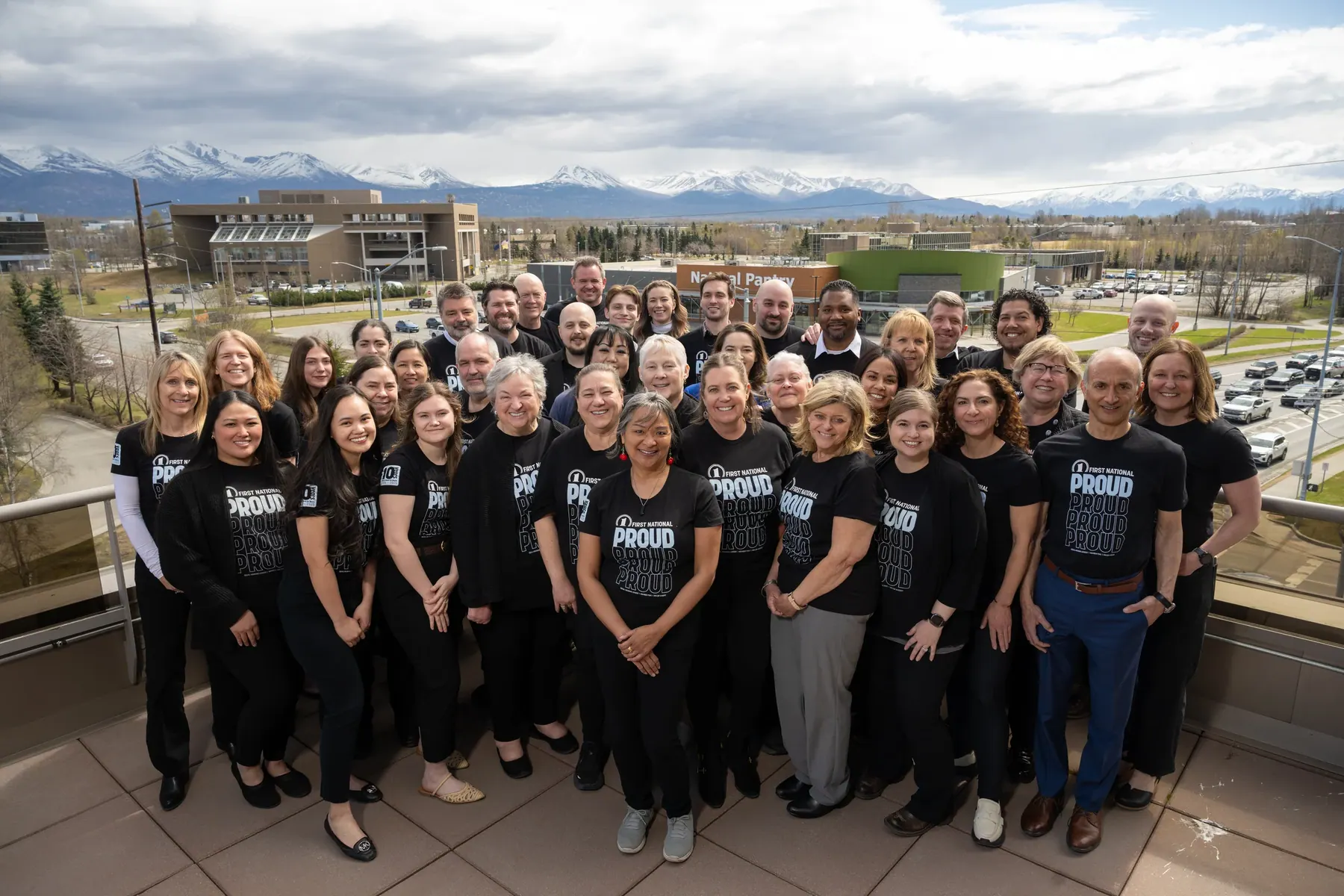 First National Bank Alaska employees celebrate being named Best Place to Work for the 11th consecutive year by Alaska Business readers.